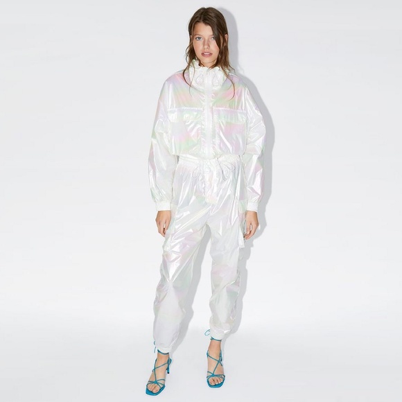 ZARA Iridescent-Effect Track Suit - Picture 2 of 16